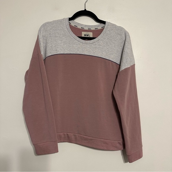 Madewell MWL Superbrushed Colorblock Easygoing Sweatshirt Medium - Picture 3 of 8